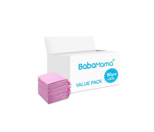 BabaMama - Disposable Changing Mats - 80 Counts - Pink