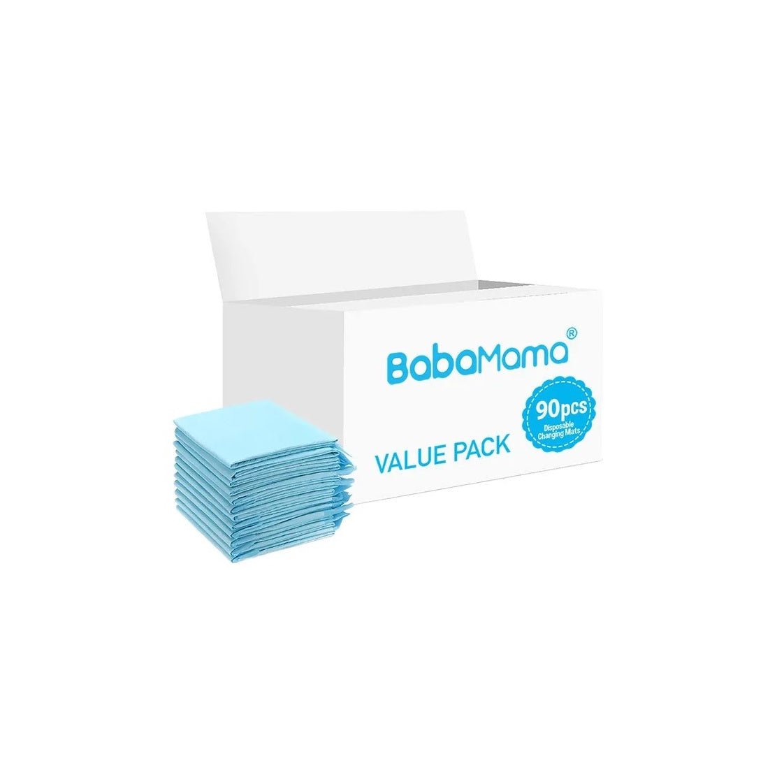 BabaMama - Disposable Changing Mats - 90pcs - Blue