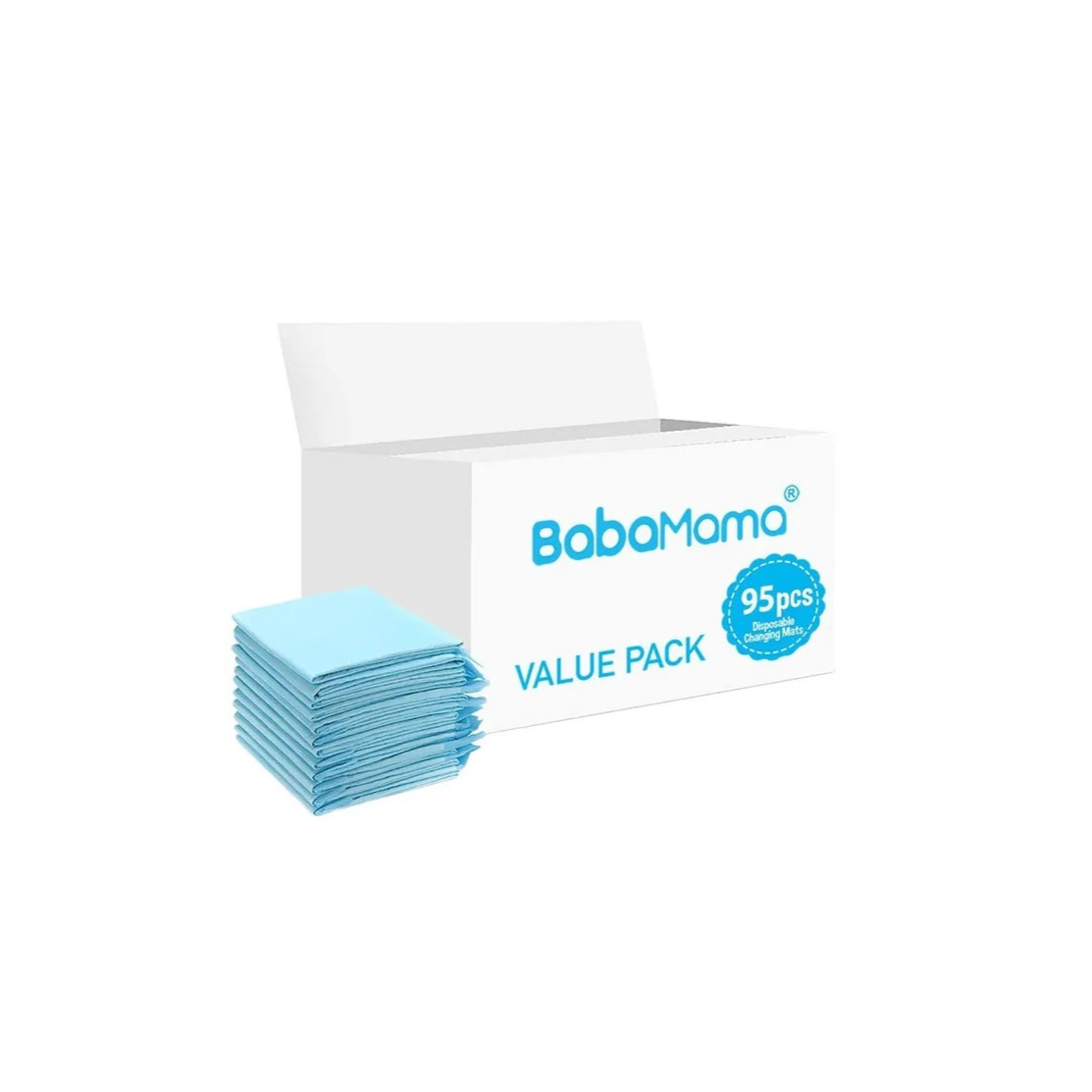 BabaMama - Disposable Changing Mats - 95pcs - Blue