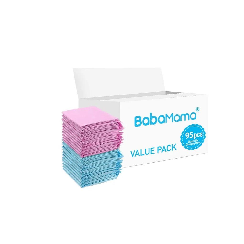 BabaMama - Disposable Changing Mats - 95pcs - Pink/Blue