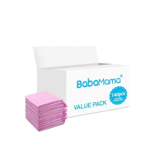 BabaMama - Disposable Changing Mats - 140 Counts - Pink