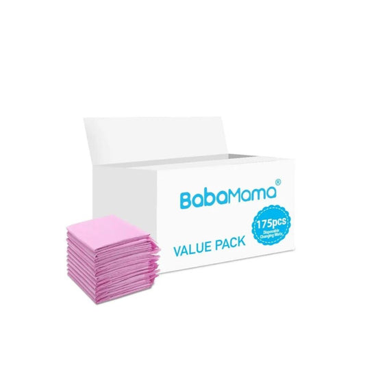 BabaMama - Disposable Changing Mats - 175 Counts - Pink