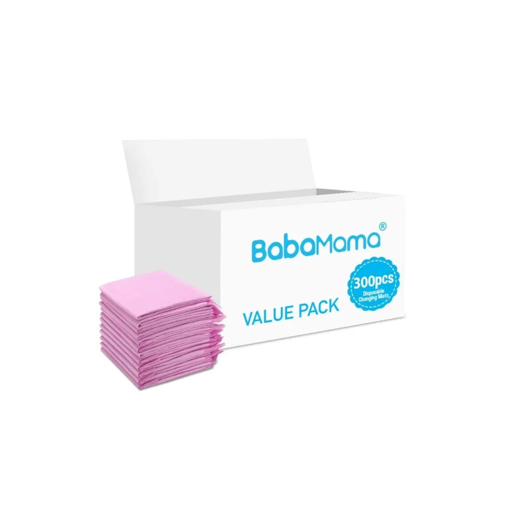 BabaMama - Disposable Changing Mats - 300 Counts - Pink