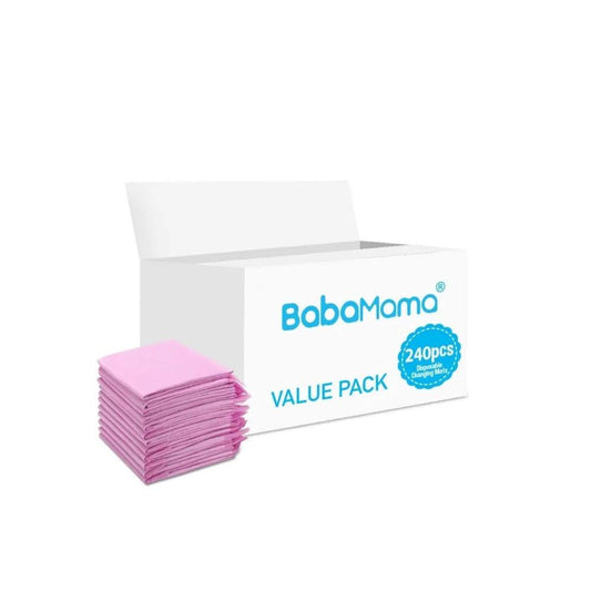 BabaMama - Disposable Changing Mats - 240 Counts - Pink