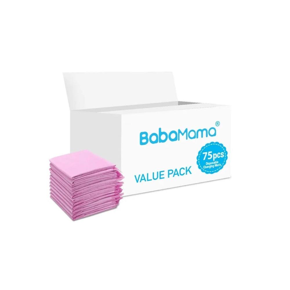 BabaMama - Disposable Changing Mats - 75 Counts - Pink