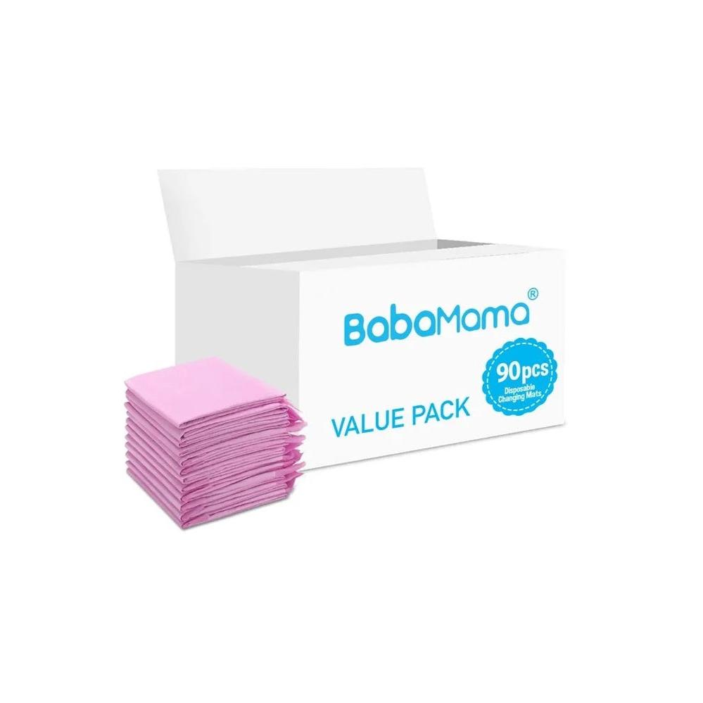 BabaMama - Disposable Changing Mats - 90 Counts - Pink