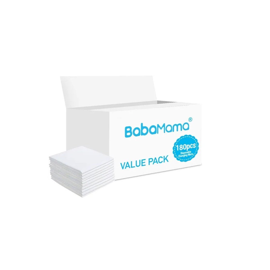 Babamama - Disposable Changing Mats - 180 Counts - White