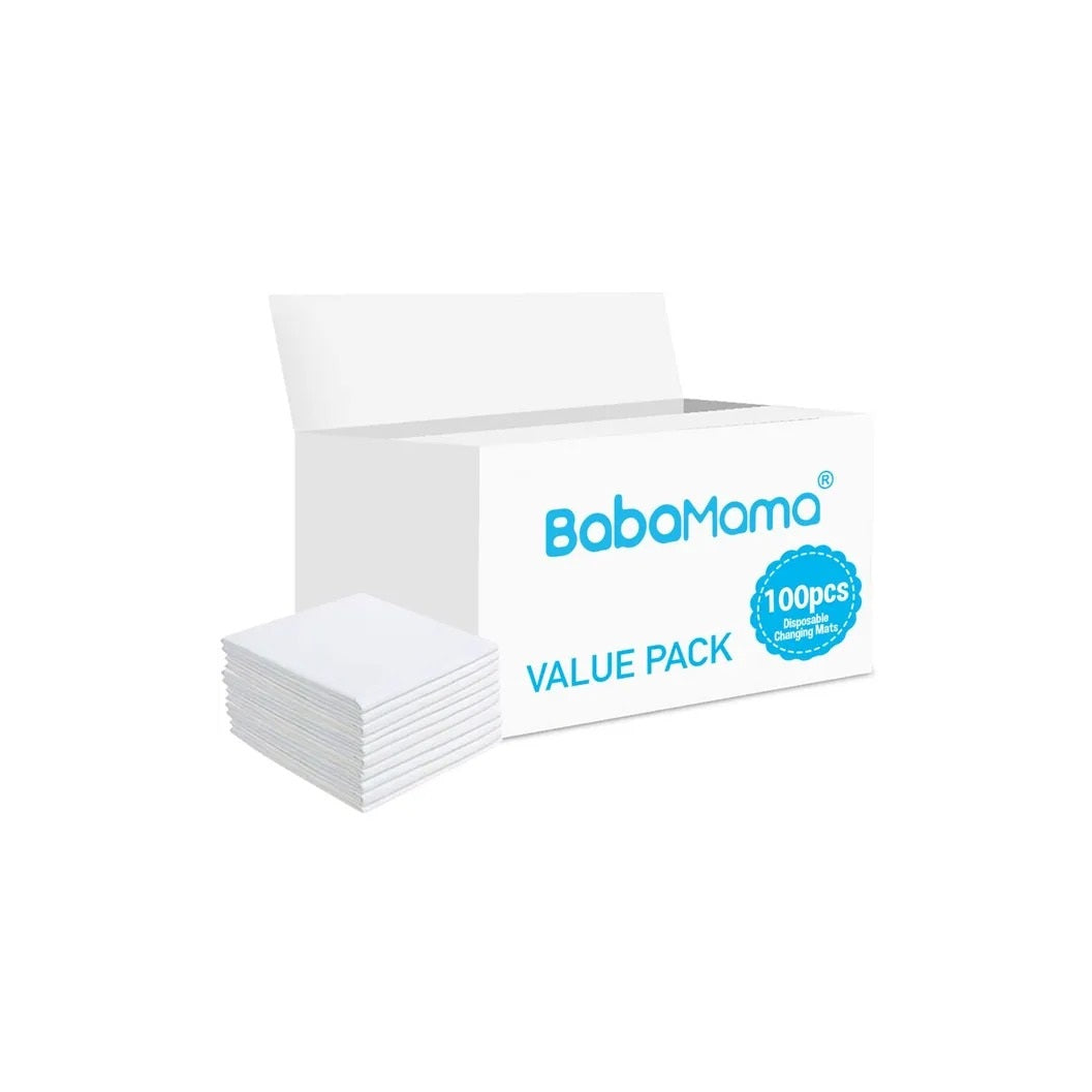 BabaMama - Disposable Changing Mats - 100 Counts - White