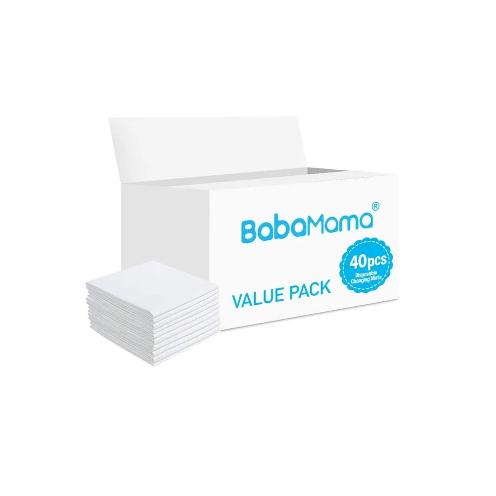 BabaMama - Disposable Changing Mats - 40 Counts-White