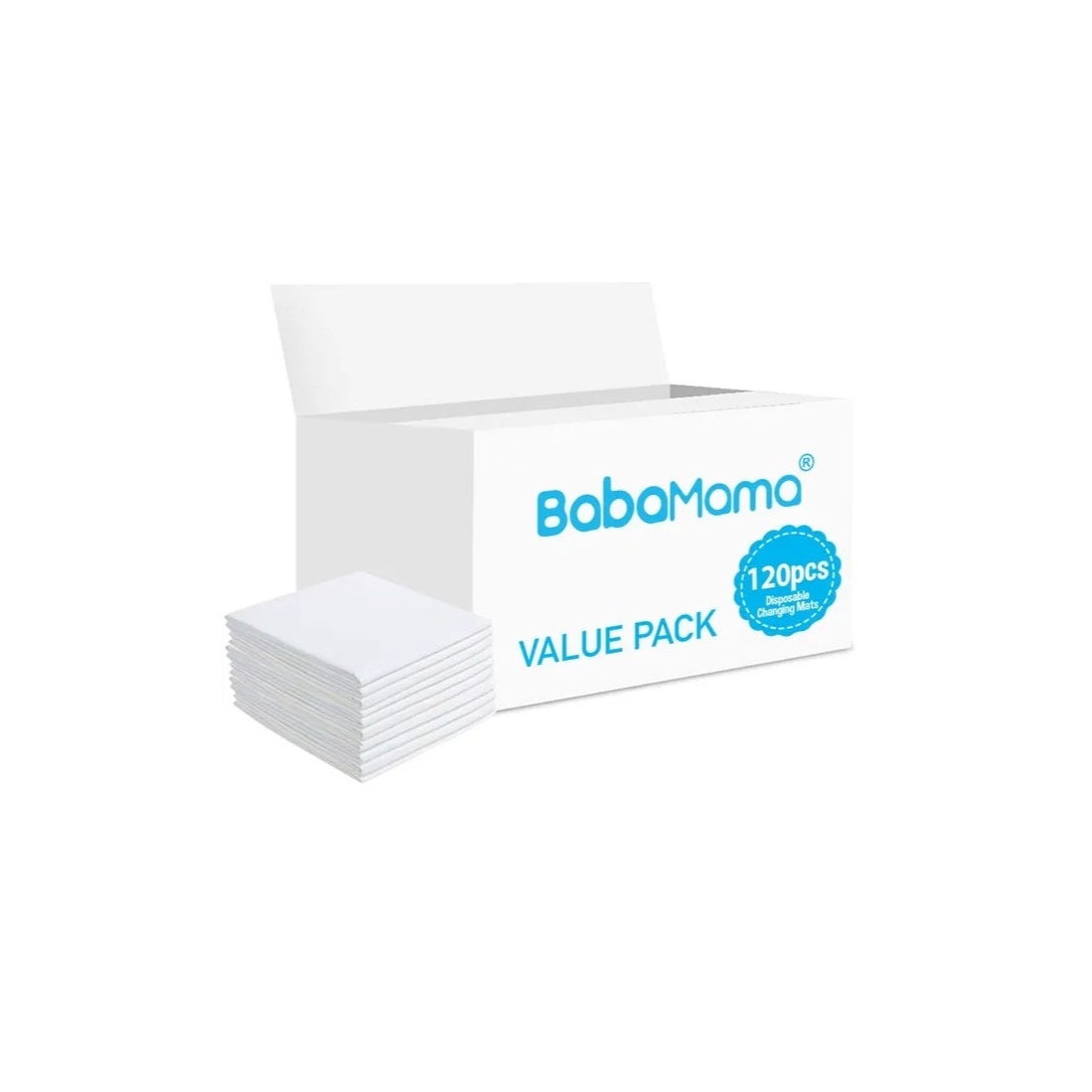 BabaMama - Disposable Changing Mats - 120 Counts-White