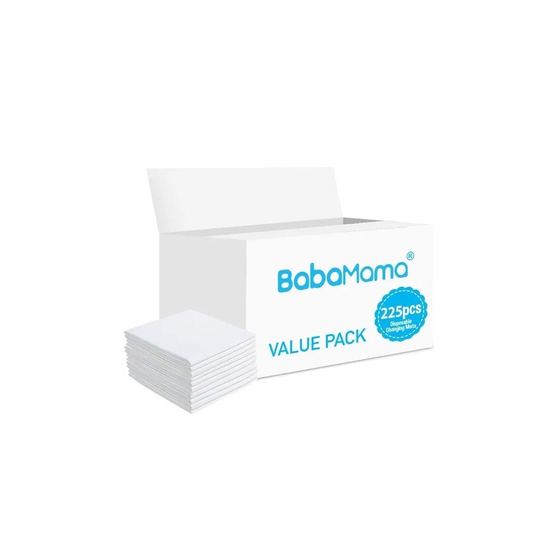 Babamama - Disposable Changing Mats - 225 Counts - White