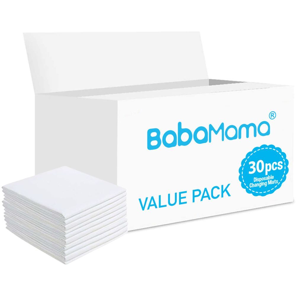 BabaMama - Disposable Changing Mats - 30 Counts - White