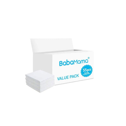 Babamama - Disposable Changing Mats - 55 Counts - White