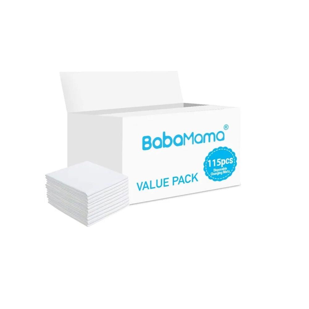 Babamama - Disposable Changing Mats - 115 Counts - White