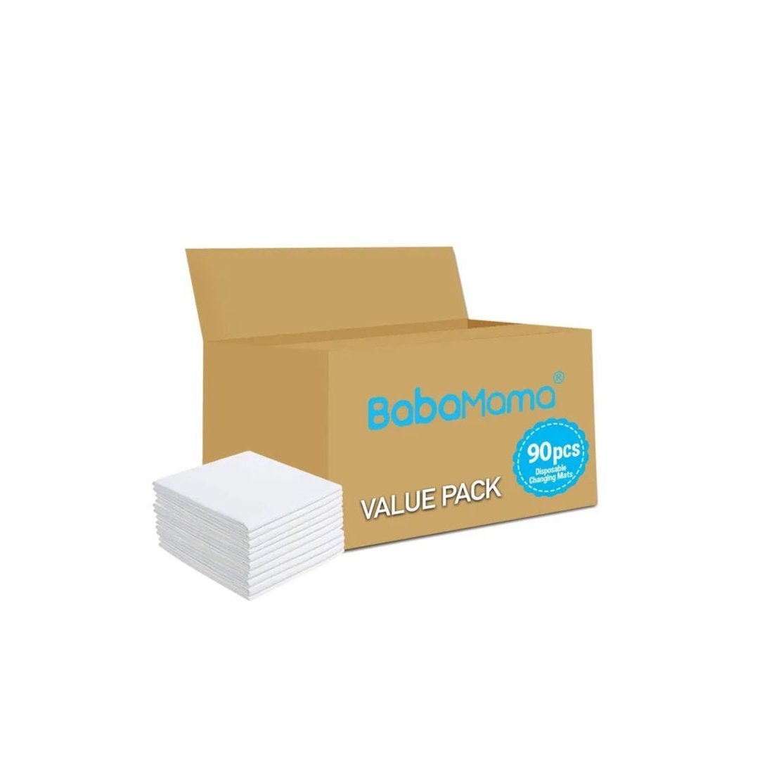 Babamama - Disposable Changing Mats - 90 Counts - White