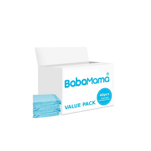 Babamama - Disposable Changing Mats Value Pack 40pcs - Blue