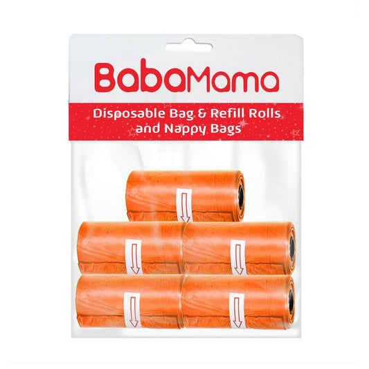 Babamama - Disposable Dispenser Refills Bag - Pack of 5 - Orange