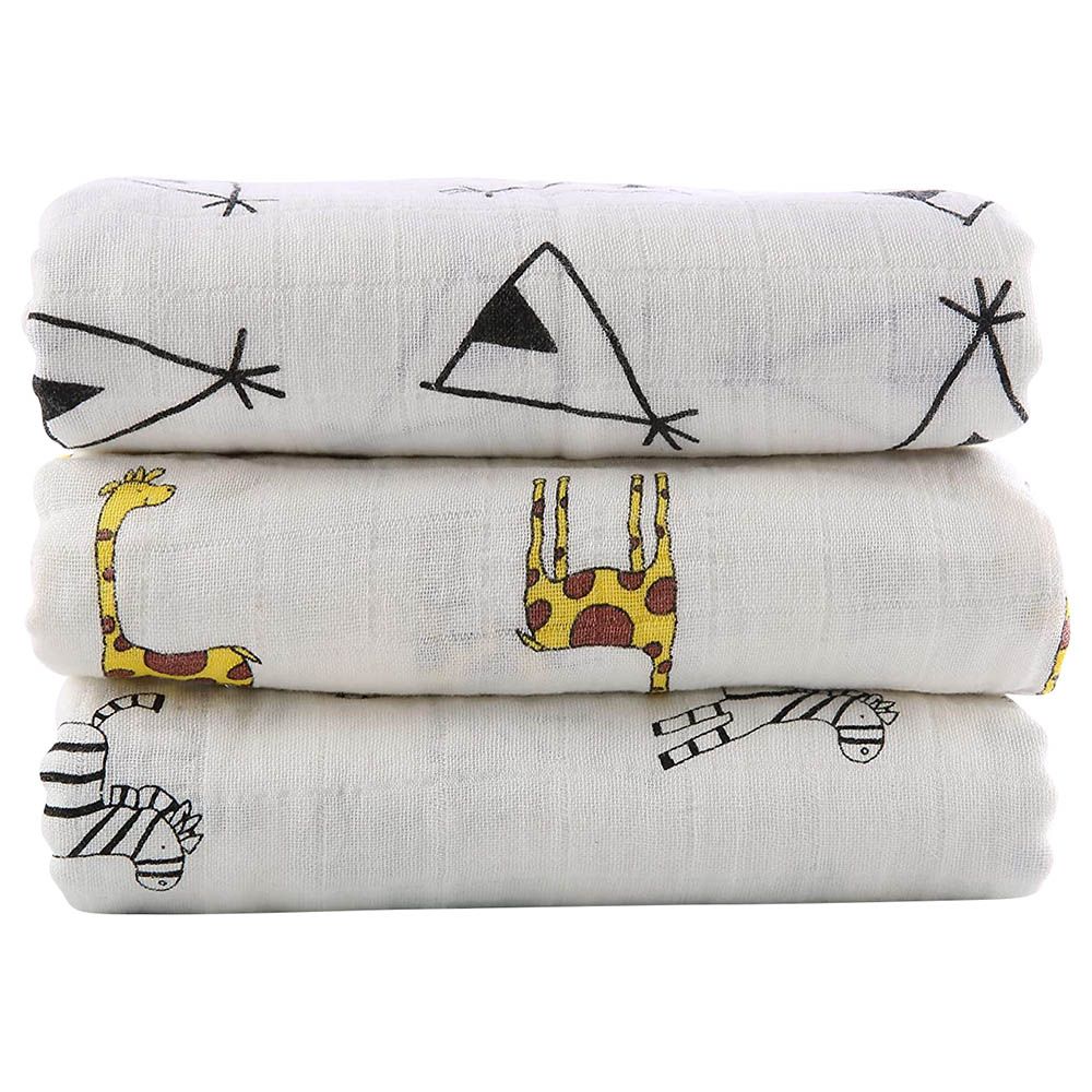 Babamama - Muslin Blankets for Newborn Baby - Pack of 3