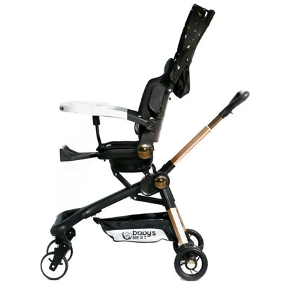 Baby's Nest 2 in 1 Stroller Black with Gold