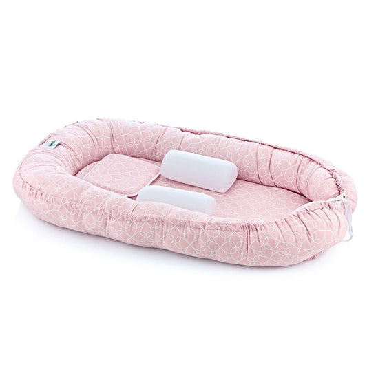 Babyjem - Babynest with Support Pillows -  0-6 Months -  Pink