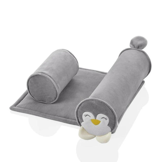 Babyjem - Side Sleep Positioner Penguin Pillow -  0-6 Months -  Grey