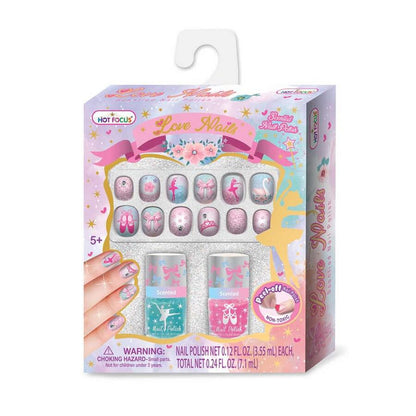 Hot Focus Ballerina Beauties Love Nails Set