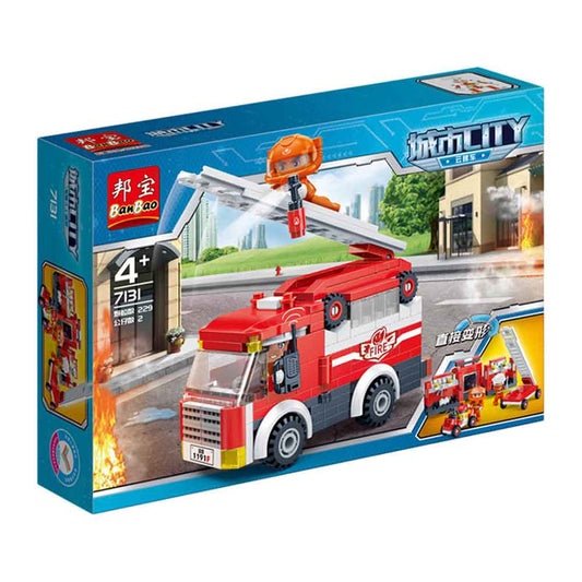 Banbao - Fire Ladder Truck Building Set - 229pcs