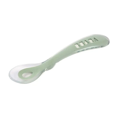 Beaba - 2nd Age Silicone Baby Spoon - Misty Green