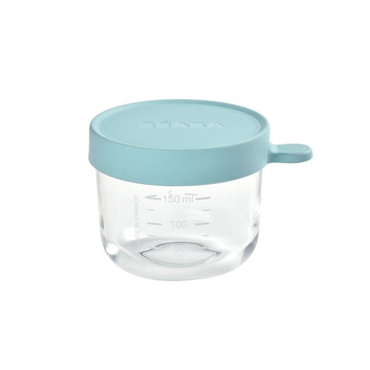 Beaba - Conservation Jar Glass - 150ml - Light Blue