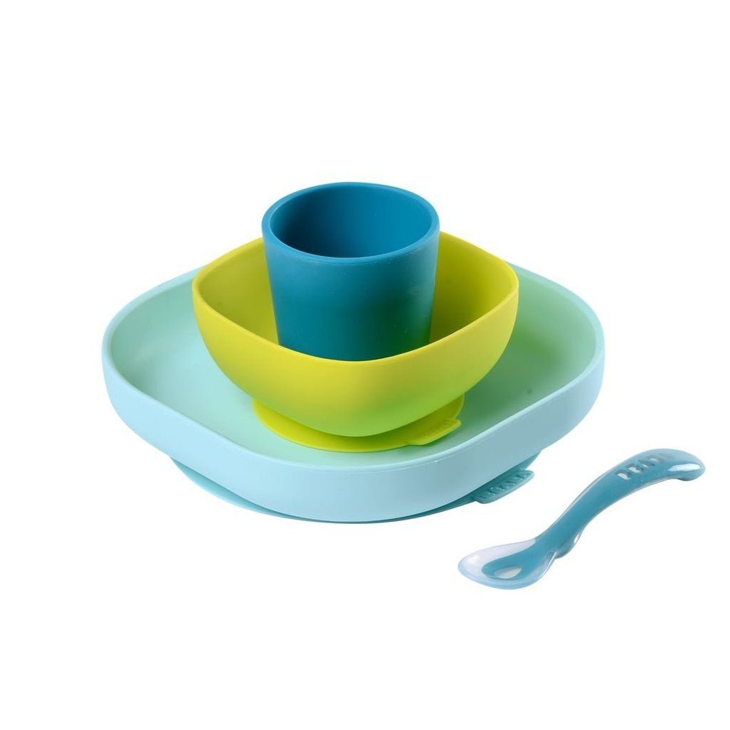 Beaba - Silicone Meal Set of 4 - Blue