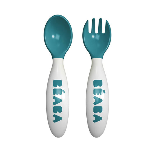 Beaba - Training Fork And Spoon 2nd Age - Blue