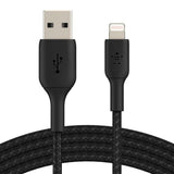 كابل Belkin Premium Braided A-Ltg بطول 1 متر، أسود