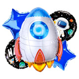 Birthday Celebration Balloons 5pcs Spaceship