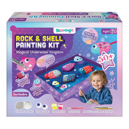 Bloomingo Rock & Shell Painting Kit - Magical Underwater Kingdom