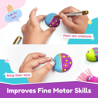 Bloomingo Rock & Shell Painting Kit - Magical Underwater Kingdom