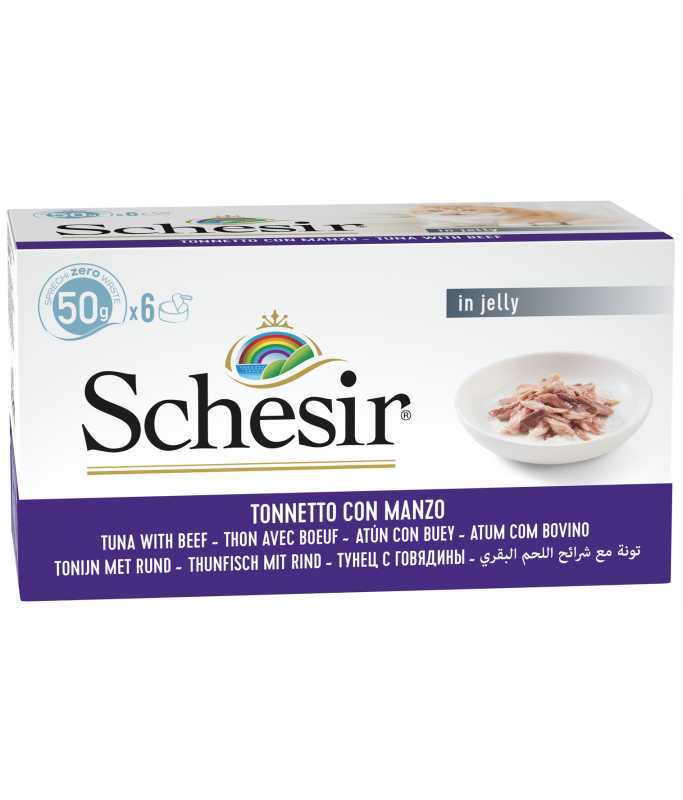 Schesir Cat Multipack Can Tuna With Beef 6x50gm