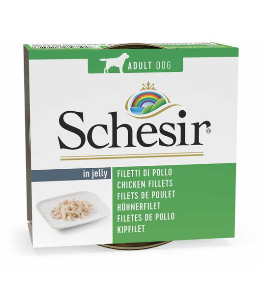 Schesir Jelly Chicken Fillet Dog Can Wet Food150gm