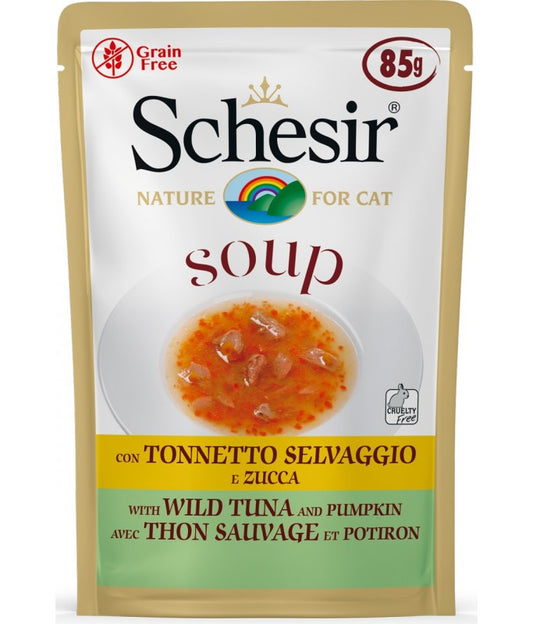 Schesir Cat Pouch Soup Tuna And Pumpkins 85gm