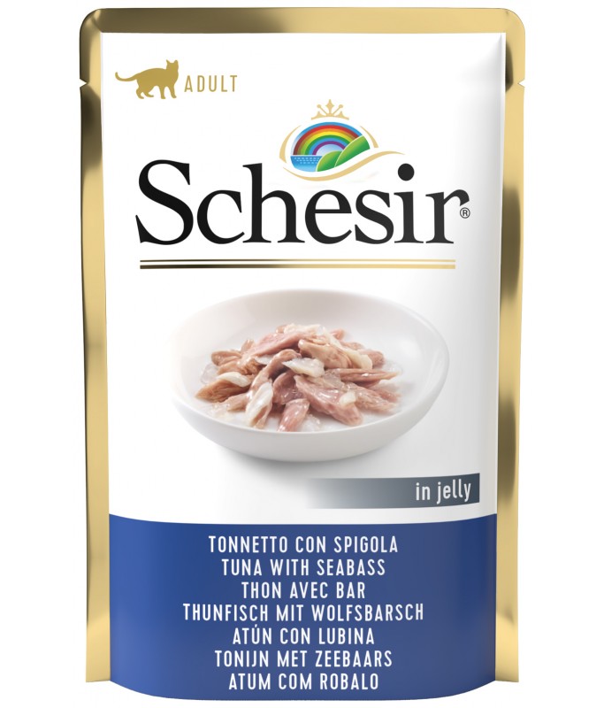 Schesir Cat Pouch Jelly Tuna With Seabass 85gm