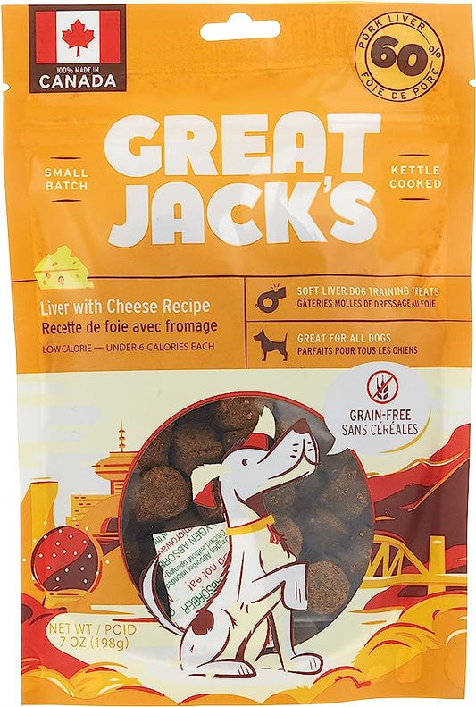 Great Jack's Kettled Cooked Dog Treats Liver with Cheese Recipe 7oz