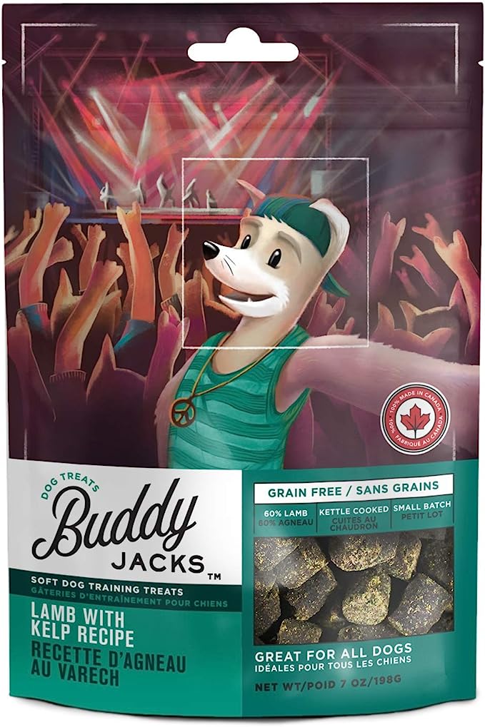 Buddy Jack's Soft Dog Training Treats Grain Free Lamb with Kelp Recipe 7oz / 198gm