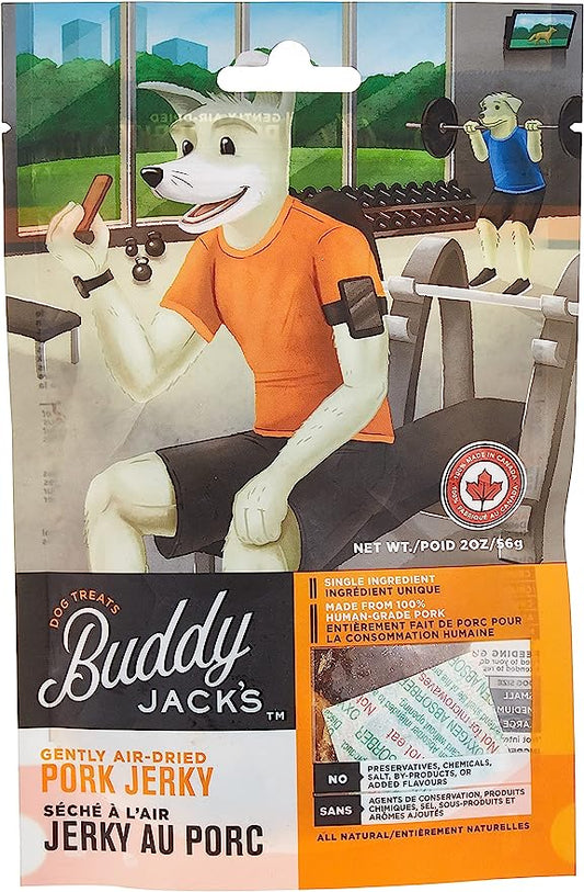 Buddy Jack's Air Dried Pork Jerky Dog Treats 2oz / 56gm