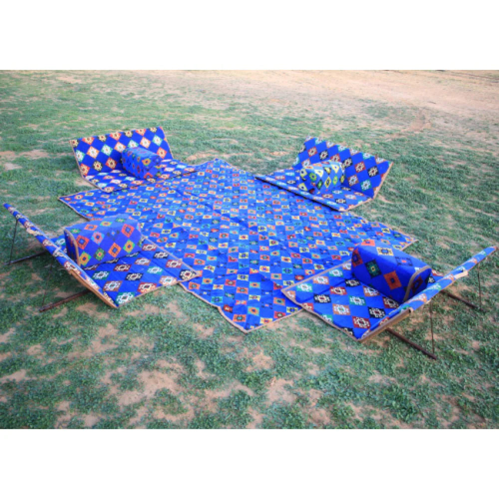 Arabic Folding Carpet Camping Desert Carpet with Pillow Tent Floor Mat Sets