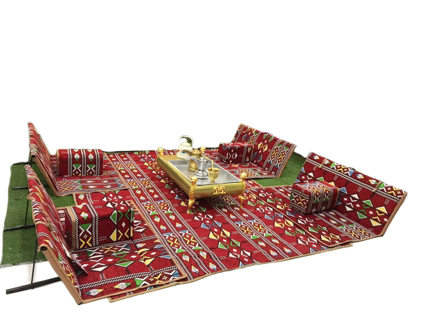 Arabic Folding Carpet Camping Desert Carpet with Pillow Tent Floor Mat Sets