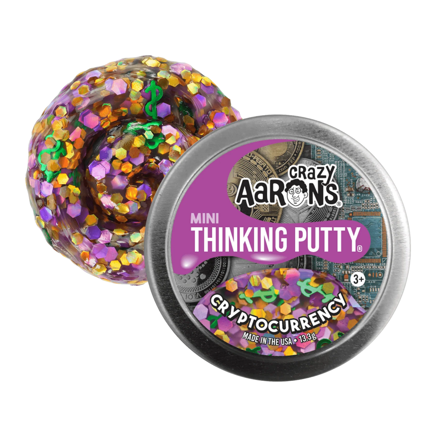 Crazy Aaron's Thinking Putty - Cryptocurrency 2" Tin