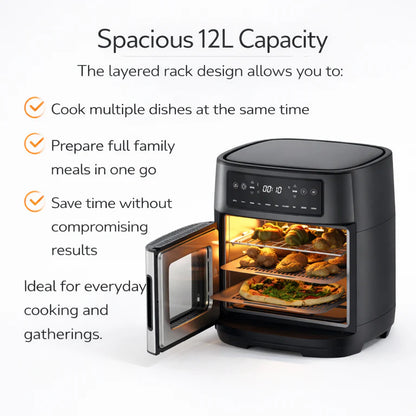 Nutricook Air Fryer Oven 2 – 12L - Black