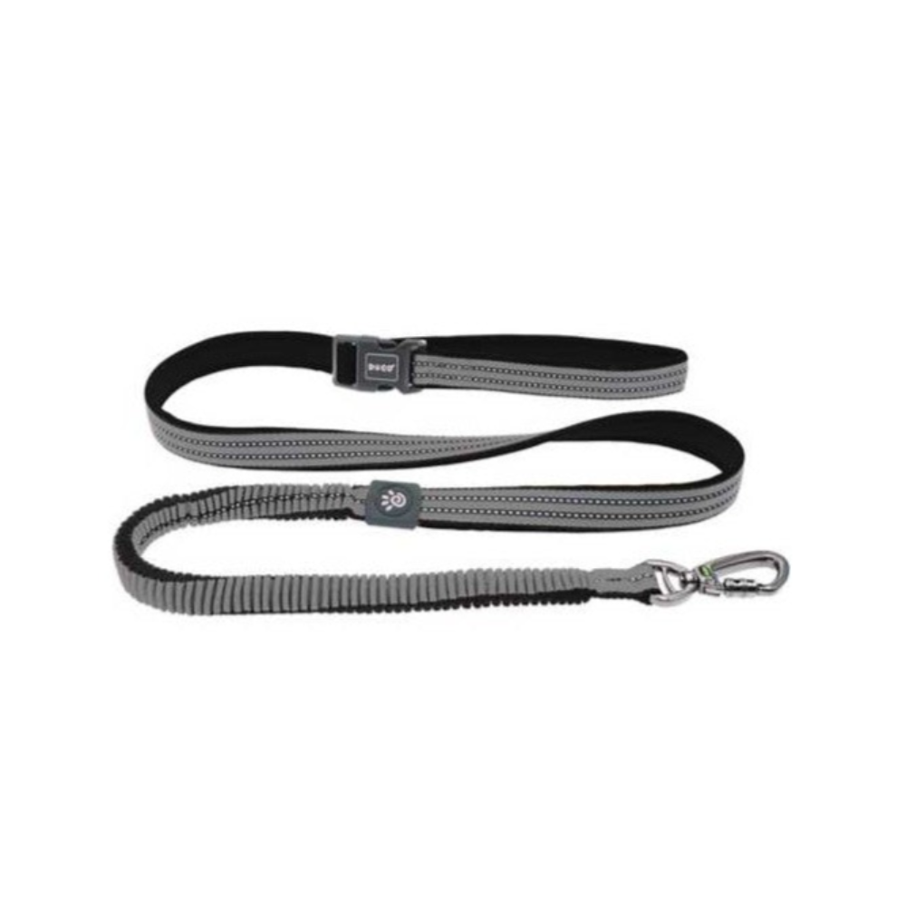 Doco Vario Easy Snap Bungee Reflective Leash Grey Large