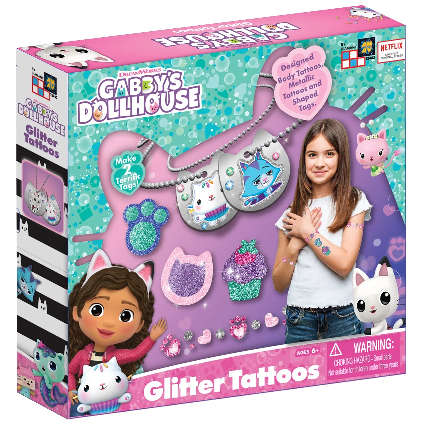 Gabby's Dollhouse Glitter Tattoos