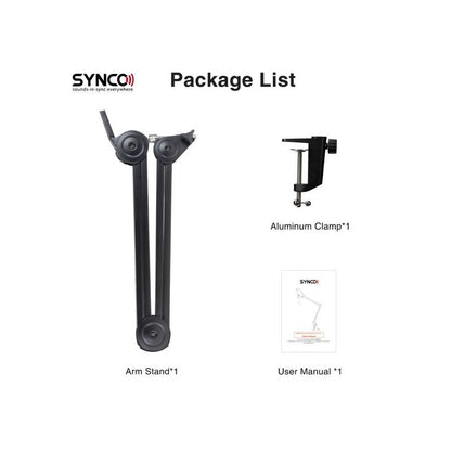 Synco MA30 BK Adjustable Microphone Arm Stand – Black