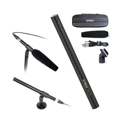 Synco Mic-D2 BK XLR Hypercardioid Shotgun Microphone – Black